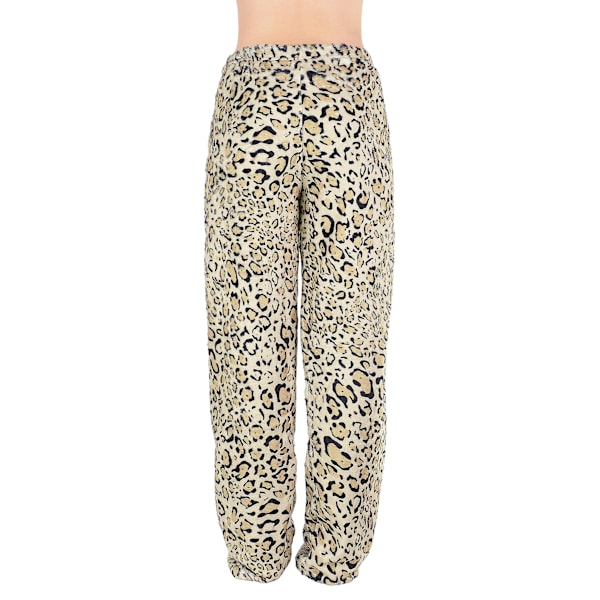 Jouluiset Naisten Pyjama Housut Rento Mukava Yöasu leopard print M