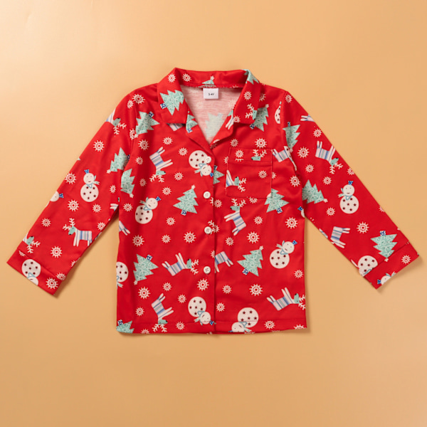 Familjepysjamas för jul - Julpyjamas Matchande Set child red 4-5Y