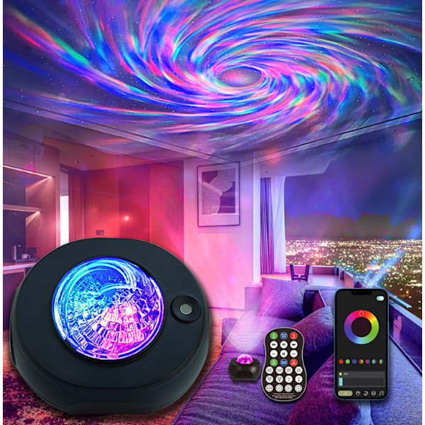 Stjernehimmel Galaxy Lampeprojektor LED Nattelys Med Fjernkontroll