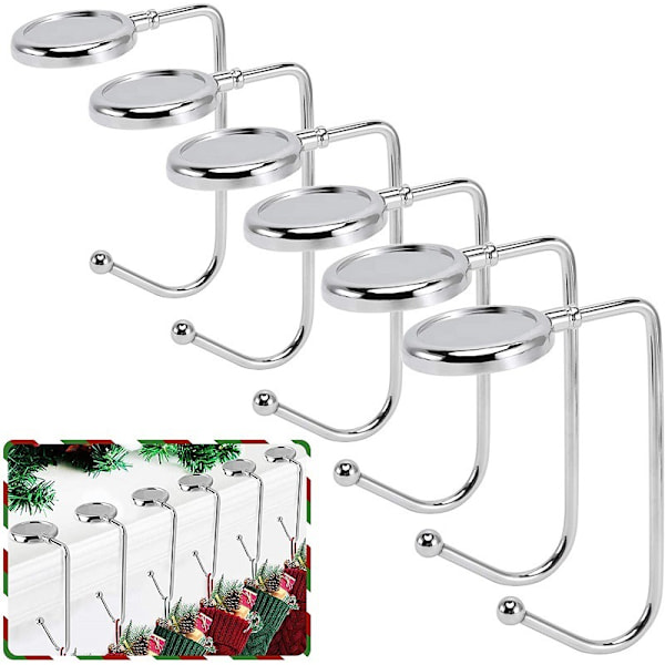 Strumpbyttlare för Juldekoration - Set om 6 silver