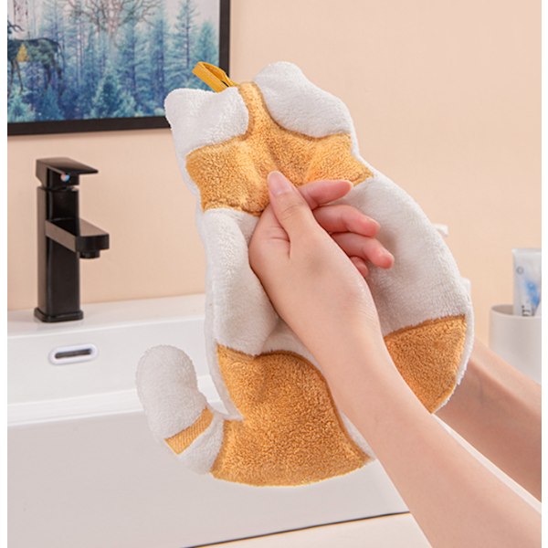 Super Absorberende Kat Håndklæde Husholdnings Mikrofiber Køkkenhåndklæde orange