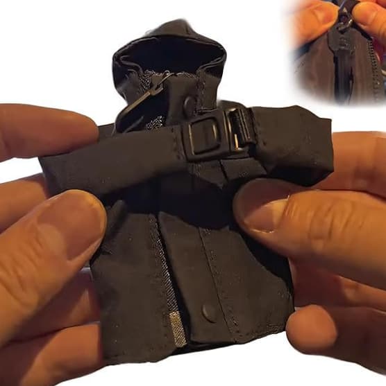 Cartoon Nyckelring Hänge Mini Dunjacka Nyckelring black