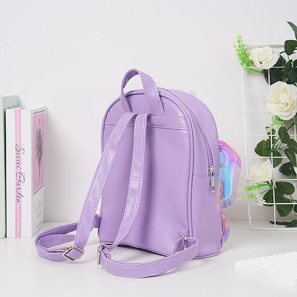Ryggsäck för småbarn, tecknad enhörning, skolväska purple