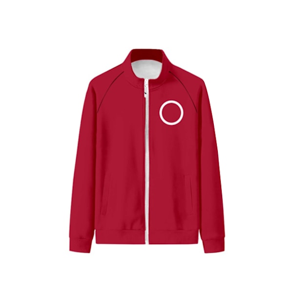 Squid Game 2 pelaajan cosplay-asu - urheilupuku ja hupullinen paita Round top 3XL