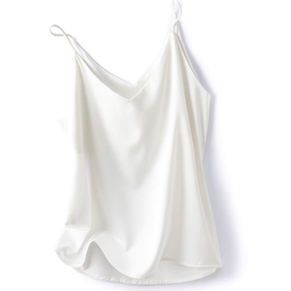 Camisole Ohut Liivi Seksikäs Naiset Hihaton V-Kaula-Aluspaita white XL