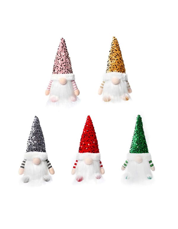 LED Tomte Rudolf Plyschdocka Polyester Juldekoration green