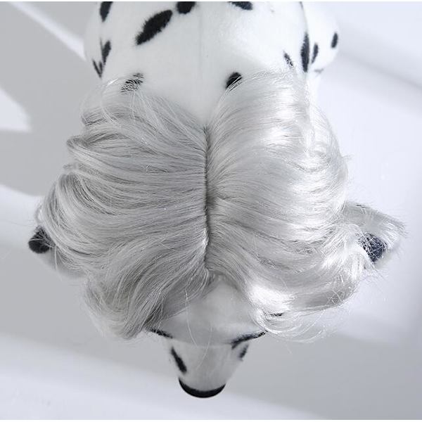 Parukk for kjæledyr Cosplay rekvisitter Morsomme hunder katter Kryss Light Grey