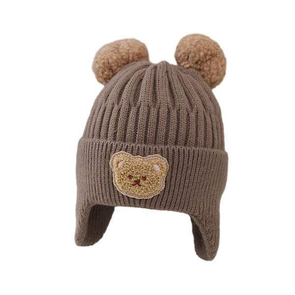 Vauvan Beanie-Pipo, Vauvan ja Taaperon Talvinen Lämmin Neulepipo khaki