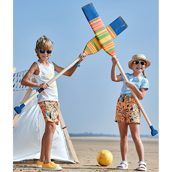 Guttes Hawaii Badedrakt - Badebukser for gutter - Svømmeshorts - Badetøy Red 2 M