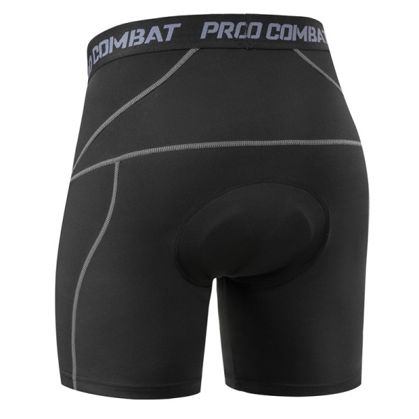 Sykkelshorts for menn med 3D-pute, MTB-sykkelundertøy, pustende Black-Grey S