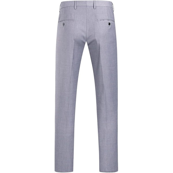 Herre Slim Fit 2-delt Dressjakkesett, Jakke, Bukser grey M