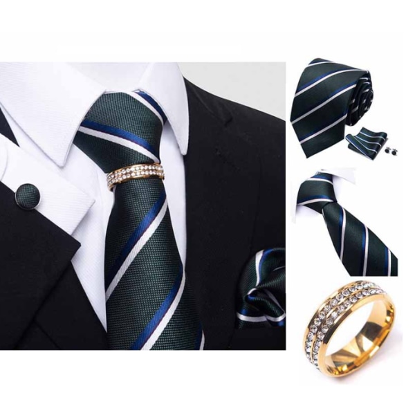 Silk Men's Tie Set, Jacquard vävda slipsar Present för män Color 2