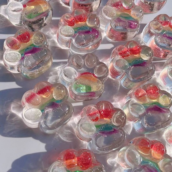 Sød gelékatspote Pinch Music Fidget Legetøj multicolour