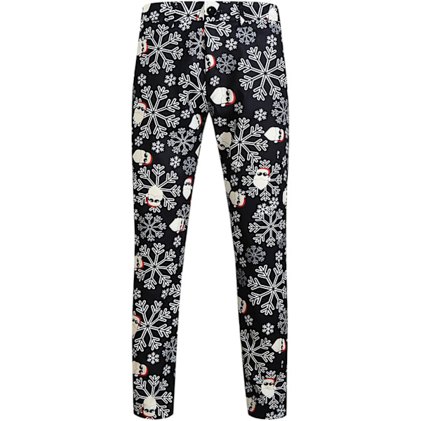 Herre Julekostume 2 Dele Juleferie Fest Tuxedo Dragter BLACK 4XL