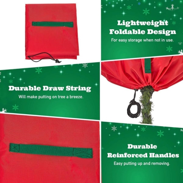 Upprätt förvaringsväska för julgran, julgransskydd för jul Dark Green 3FT