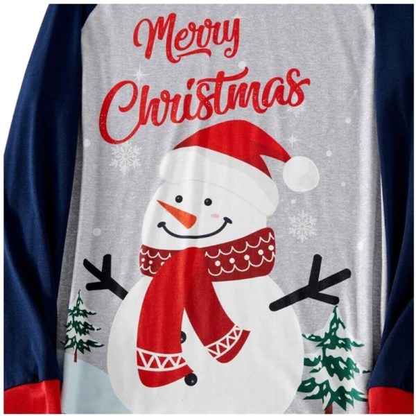 Barn Vuxna Jul Familj Matchande Pyjamas Pyjamas Snowman Sleepwear PJs Set Mom XL