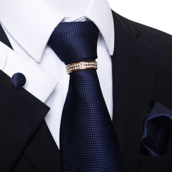 Silk Men's Tie Set, Jacquard vävda slipsar Present för män Color 1