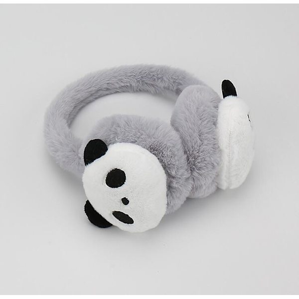 Söta Panda Öronmuffar Fällbara Varma Öronmuffar grey