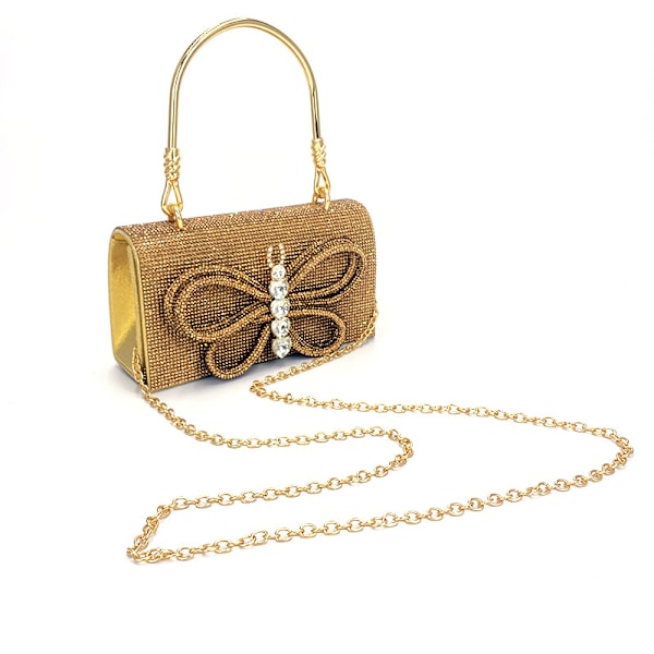 Kvinnors aftonväska glitter clutch plånböcker för kvinnor afton bröllopsfest väska gold