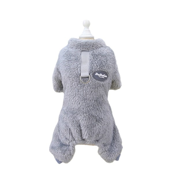 Hundepyjamas for små hunder Vinterhundgenser grey M