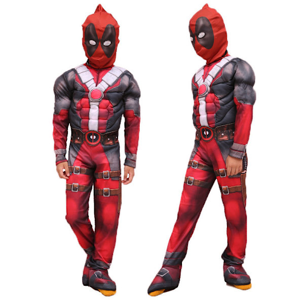 Muskel Deadpool Maske Superhelt Cosplay Anime Kostymer L