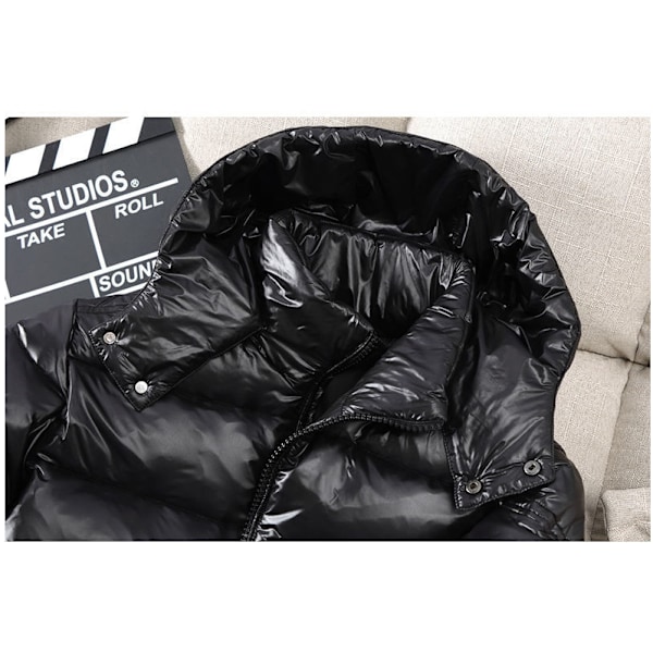 Herrar Blank Downjacka Vinter Tjock Värmejacka black M