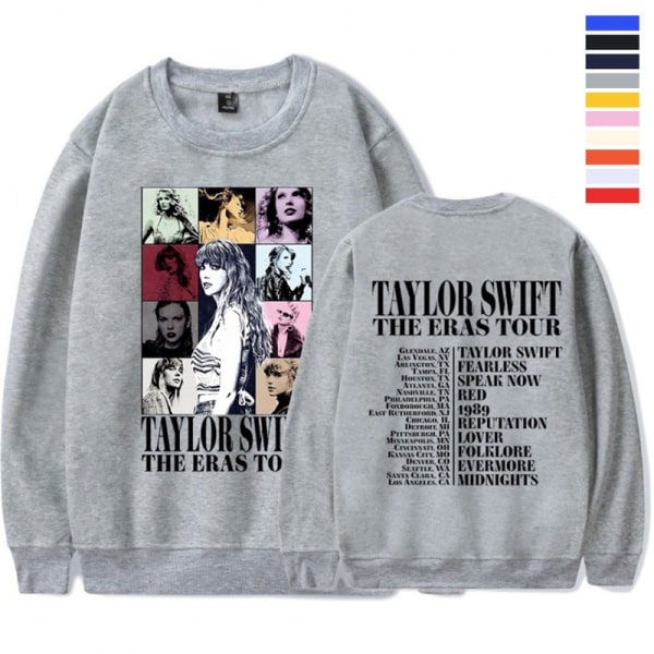 Unisex Vuxen Kvinna Man Tröja 1989 Taylor Swifts Rundhals Tröja Pullover Grey XS