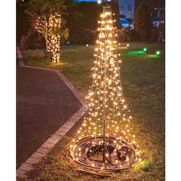 Julelys til Træ, 6,6FT x 16 Rækker Fe 400 LED med Fjernbetjening wram color