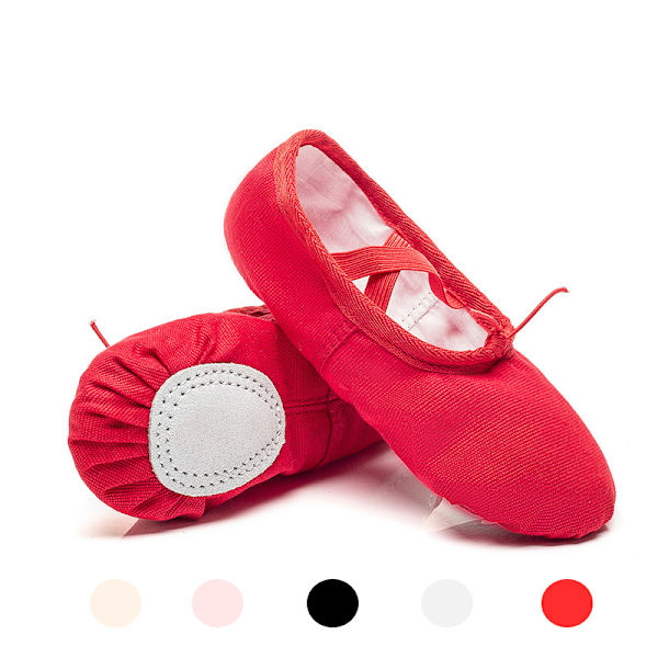 Ballet Sko til Piger - Toddler Ballet Slippers Dansesko til Børn Red 22