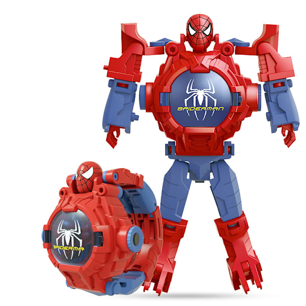 Spider-Man Transformer Barnas Elektroniske Klokker, 24 Projeksjonsmønstre Spider-Man