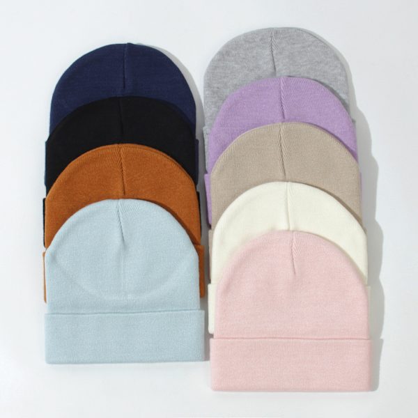 Vintervantar Handskar och Mössa Set för Barn Stickad Pullover Mössa pink S