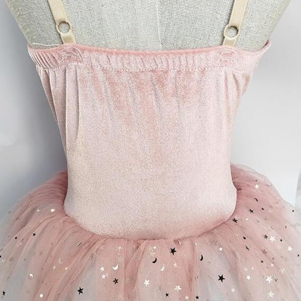 Balletskørte til Piger, Danseskørte, Stram Balletkjole pink 130