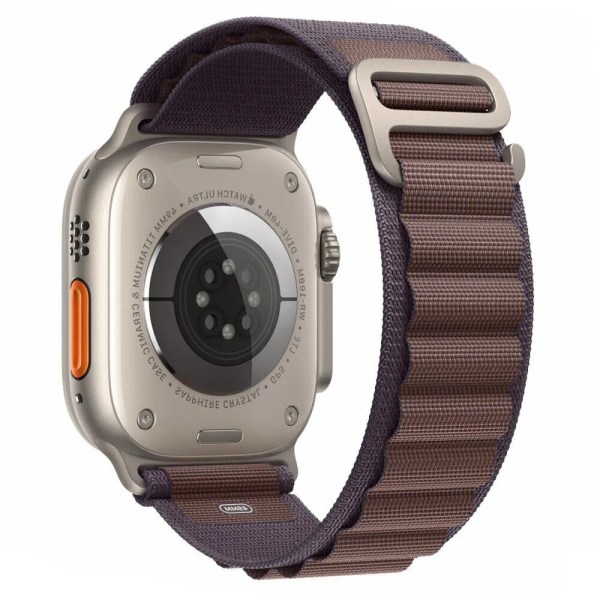 Nylon Alpine Loop Watch Band Armband För Apple Watch Ultra 9/8/7/6/SE/5 44/45/49mm Indigo Blue 38/40/41mm