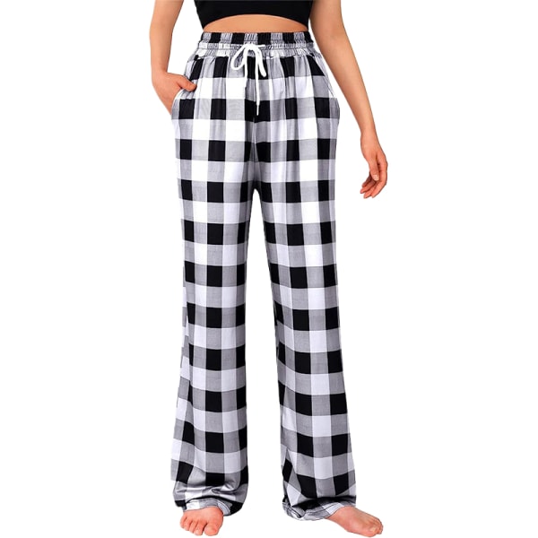 Dam Pyjamasbyxor Sovkläder Buffalo Pläd Pyjamas Light Gray XL