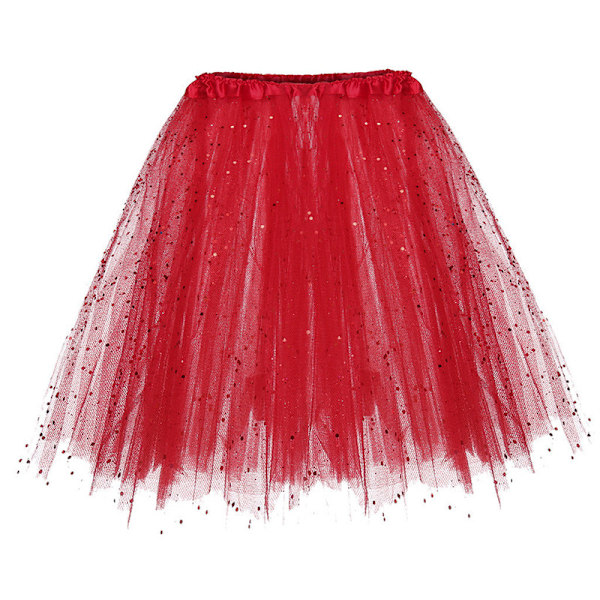 Naisten Tullehame Tutu 50-luvun Rockabilly Alushame Balletti Tutu Tanssimekko Karnevaaliasu Red
