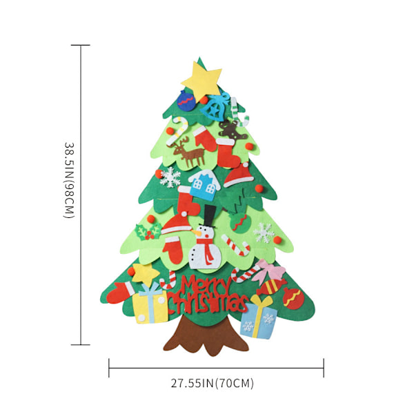 Filtt juletre for småbarn, Montessori filtt juletre style1