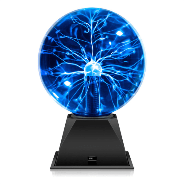 Plasma Ball Lamp 6 tum Science Toy Touch & Sound Sensitive Plasma Globe Blue