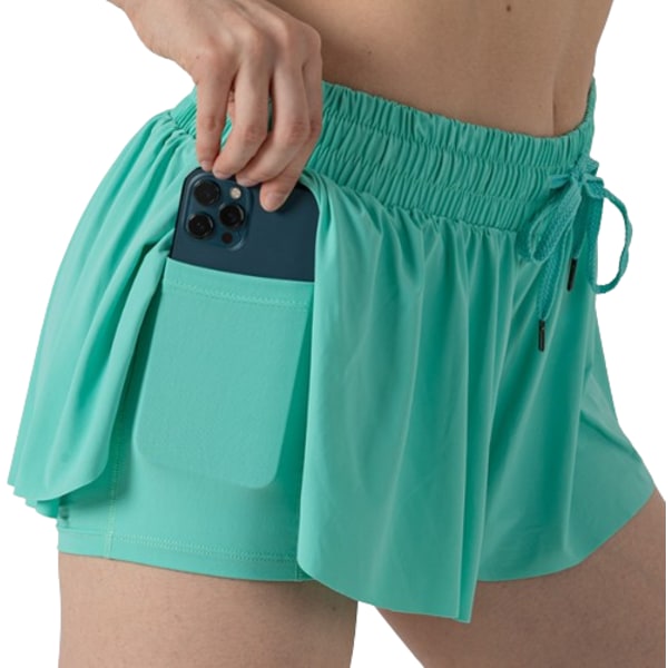 Pige Atletiske Shorts Børne Gymnastik Løbeshorts Green L