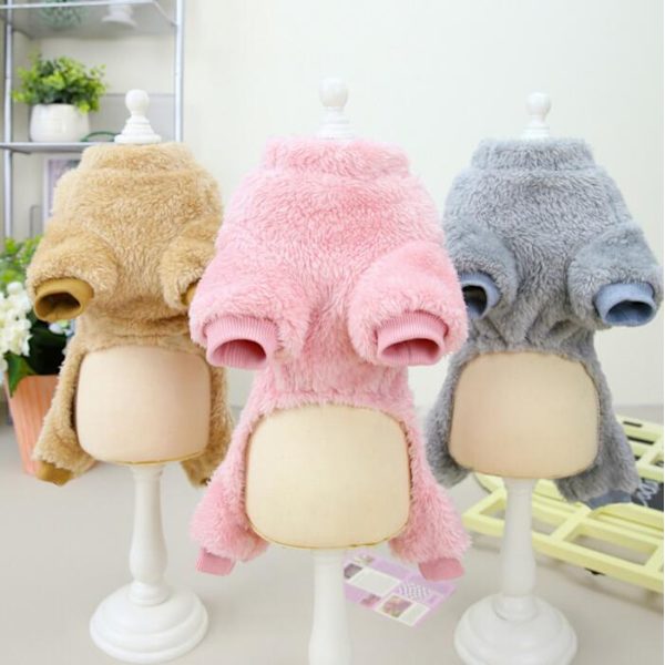 Hundepyjamas for små hunder Vinterhundgenser pink M