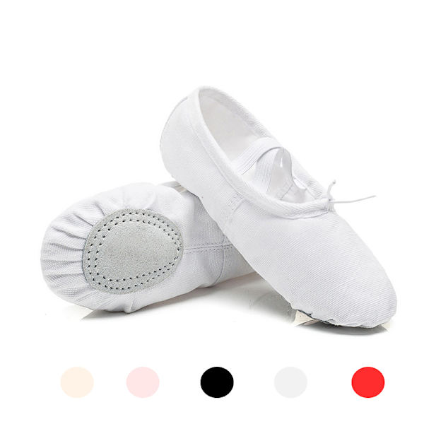 Ballet Sko til Piger - Toddler Ballet Slippers Dansesko til Børn White 27
