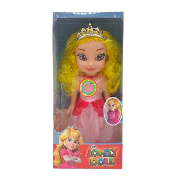 Peach Princess Klassinen Nuken Vinyl Nuken Musiikkilelu, Joululahja 14 inch