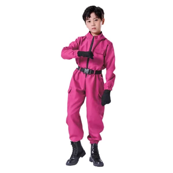 Squid Game 2 Børne Vagt Jumpsuit Med Maske Clothes+triangular mask 110