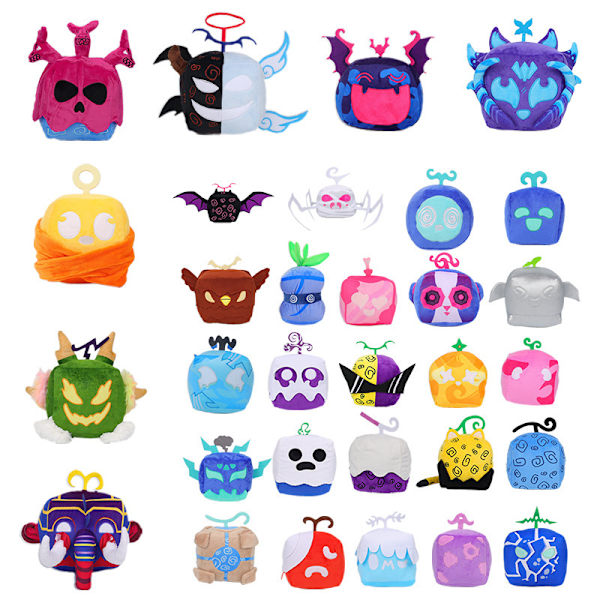 Blox Fruits Plysjdyr, Myk Blox Fruits Leke Klemmekos Plysjdyr COLOR 3
