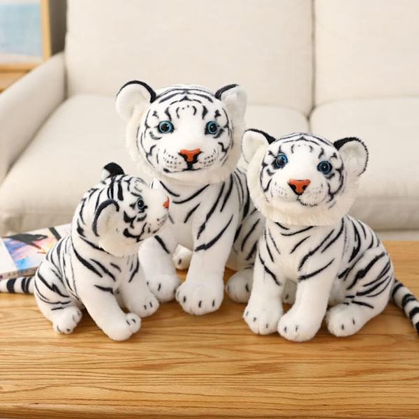Plush Tiger Kosedyr white 24cm
