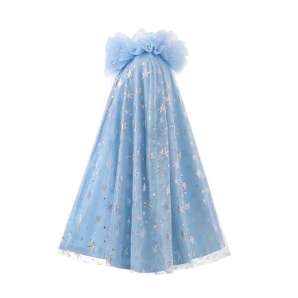 Snöflinga prinsesskappa blå prinsesskappa 130