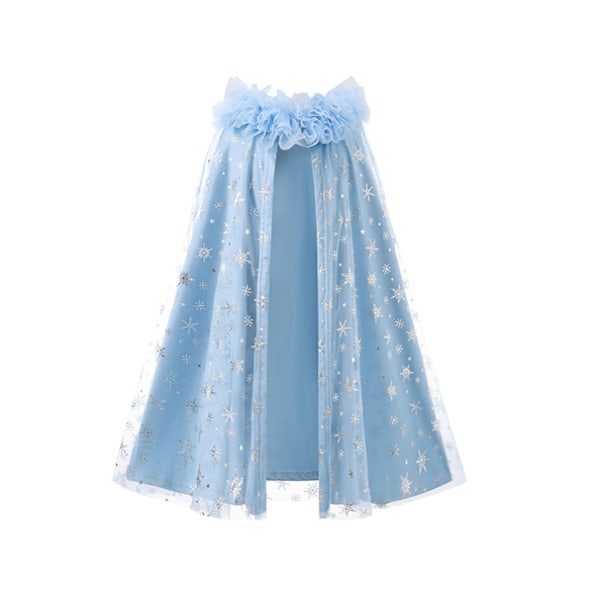 Snöflinga Prinsesskappa Blå Prinsessmantel 110