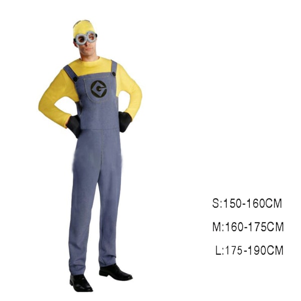 Anime Minion Full Familie Cosplay Kostyme Gutt Jente Kjole Jumpsuits men S