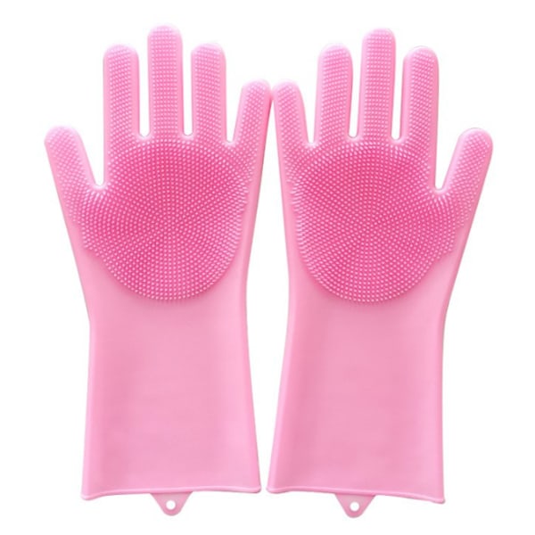 Oppvaskhansker i magisk silikon - Vaskesvamper i silikon pink