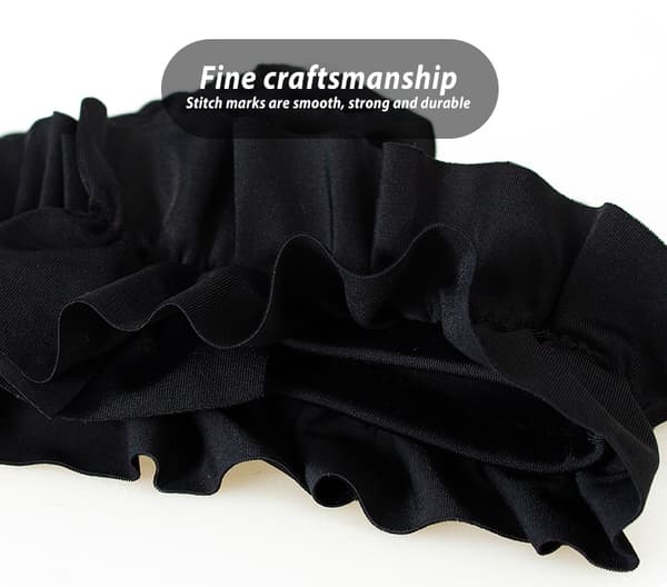 Badmössa Snabbtorkande Ruffled Edge Badmössa för Långhåriga Kvinnor Blue