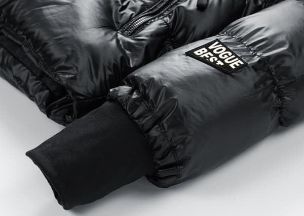 Graphene Svart Guld Dunjacka Vinter Unisex Bomullsjacka M
